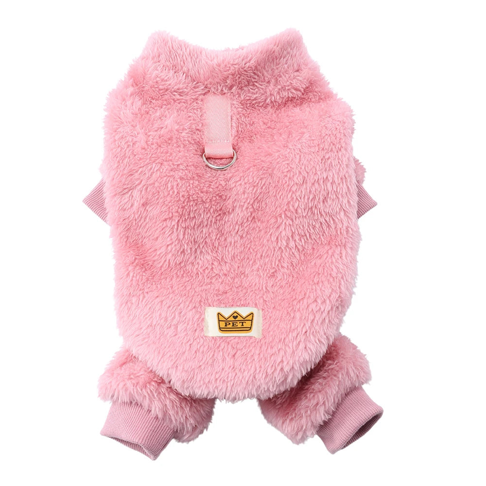 Soft Fleece Dog Clothes Autumn Winter Warm Pet Costume For Small Dogs Jumpsuit Puppy Sweater Coat Chihuahua Overalls Pet Outfits
