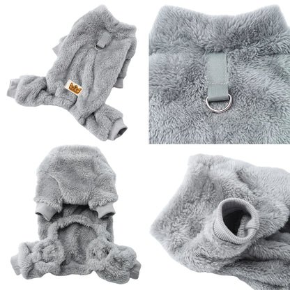 Soft Fleece Dog Clothes Autumn Winter Warm Pet Costume For Small Dogs Jumpsuit Puppy Sweater Coat Chihuahua Overalls Pet Outfits