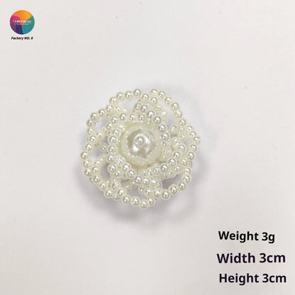 Three-dimensional Pearl Beads Hanging DIY Decorative Brooch Needle Clothing Shoes and Socks Patch Stickers Accessories Pendant